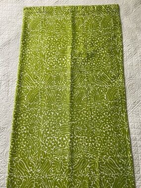 Marimekko Tamara Green and White Floral Shower Curtain